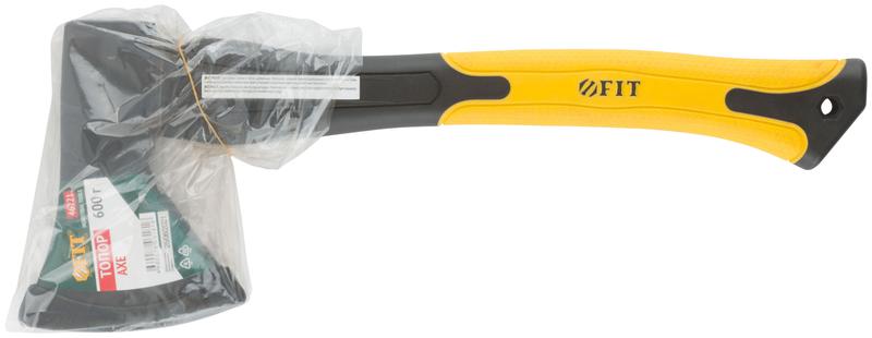 Топор 600г усилен. фибергласовая ручка; кованая усилен. сталь FIT 46221
