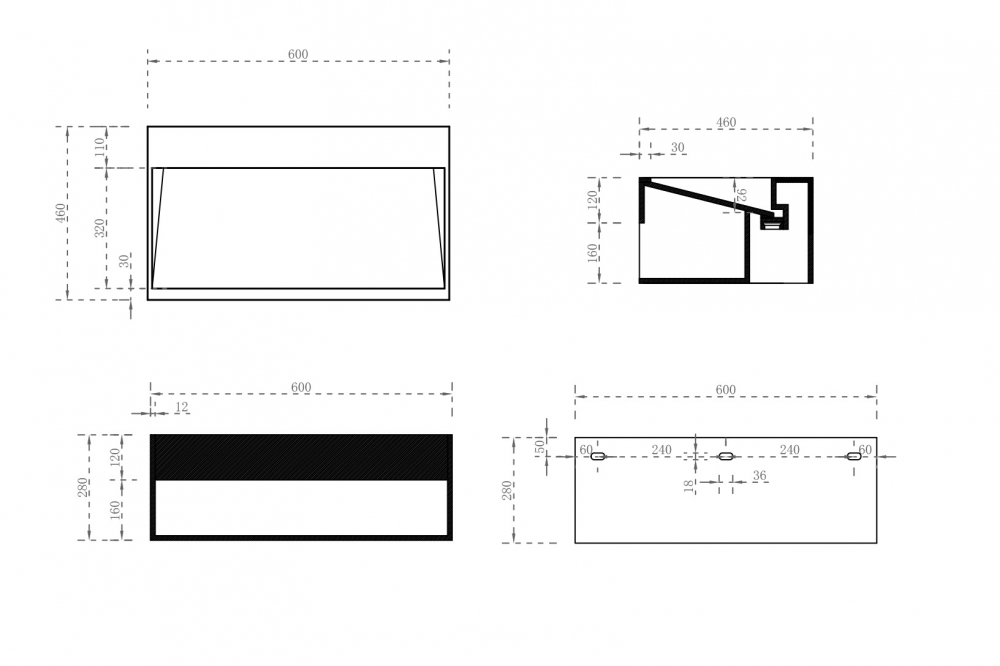 Тумба с раковиной ABBER Stein AS2645-0.6 подвесная, белая матовая