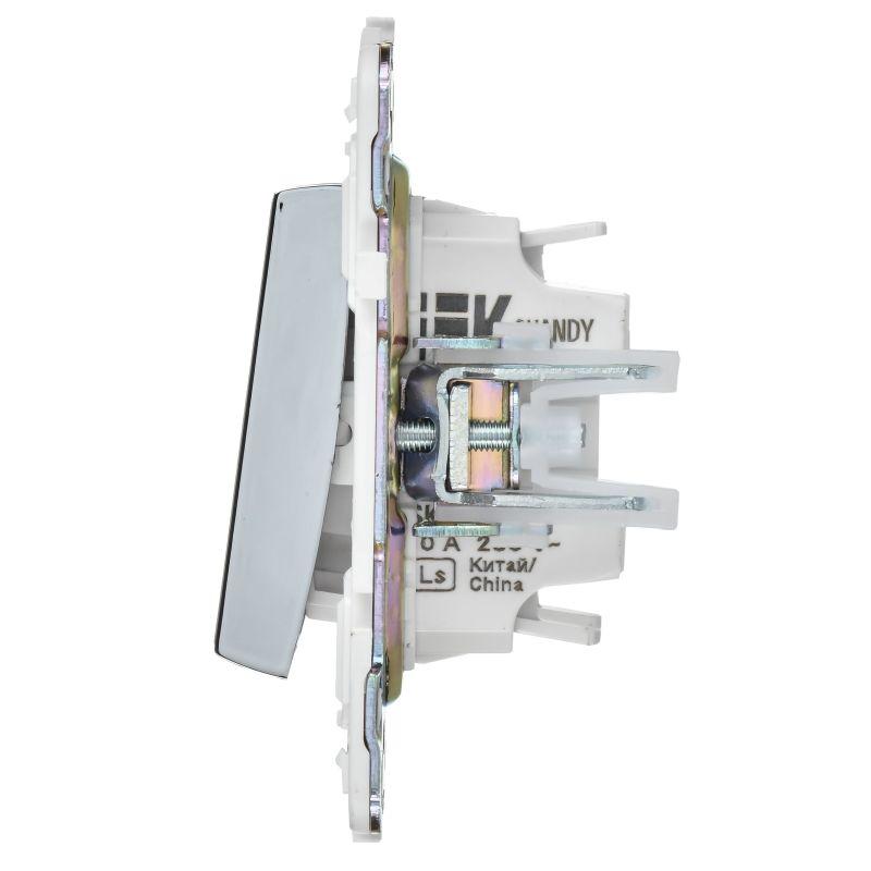 Выключатель перекрестный 1-кл. SKANDY 10А SK-V03N никель IEK SK-V13-0-10-K50