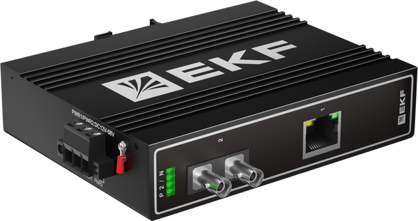 Медиаконвертер 10/100/1000Base-TX в 1000Base-X разъем ST двойн. одномодовое оптоволокно 1550нм TSX EKF TSX-MC1-1GX1GT-ST