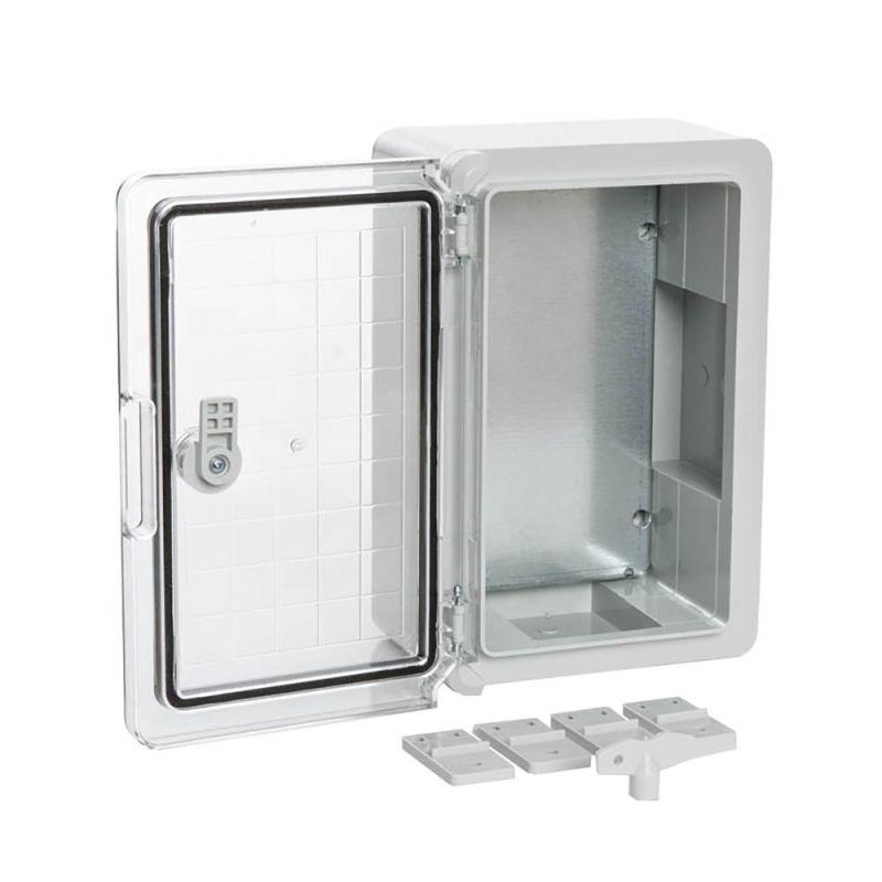Корпус пластиковый с монтажной панелью ЩМП IP65 прозр. дверь 300х200х130 Промрукав PR08.26489