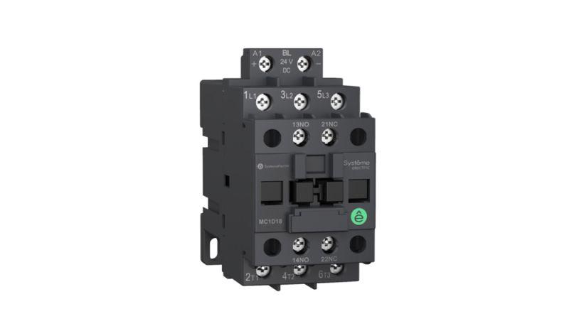 Контактор MC1D 3п 12А НО+НЗ 24В DC с пониж. током потребл. катушки SE MC1D12BL