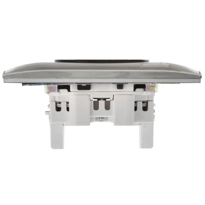 Розетка 2-м SKANDY 10А без заземл. без защ. шторок в сборе SK-R10N никель IEK SK-R20-10-K50-F