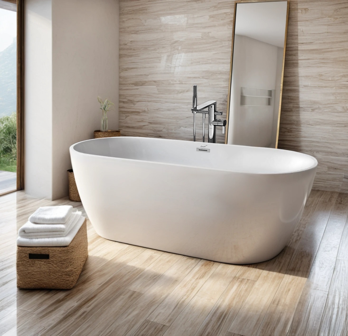 Ванна d'ISEO170II акриловая отдельностоящая Ceruttispa (1700x750x600)