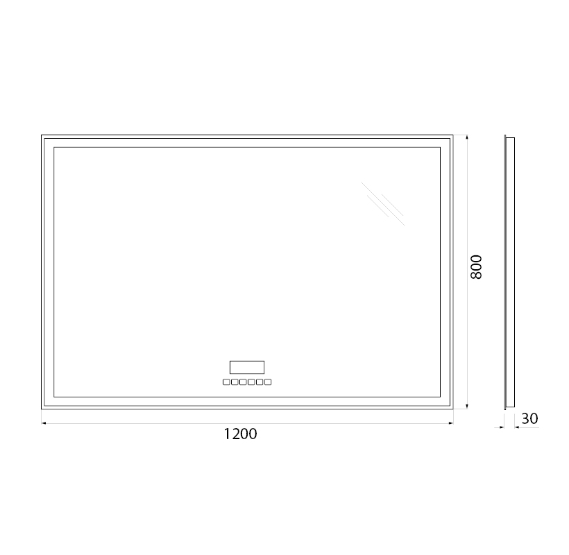 Зеркало BelBagno SPC-GRT-1200-800-LED-TCH-RAD