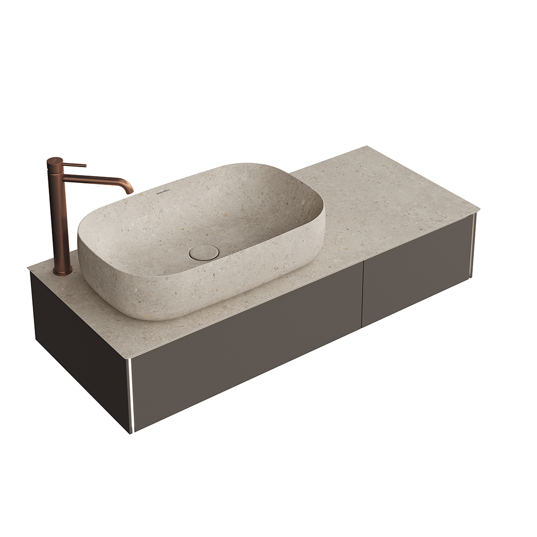 Тумба MAGICA подвесная 120, 2 ящика, вечерний серый матовый