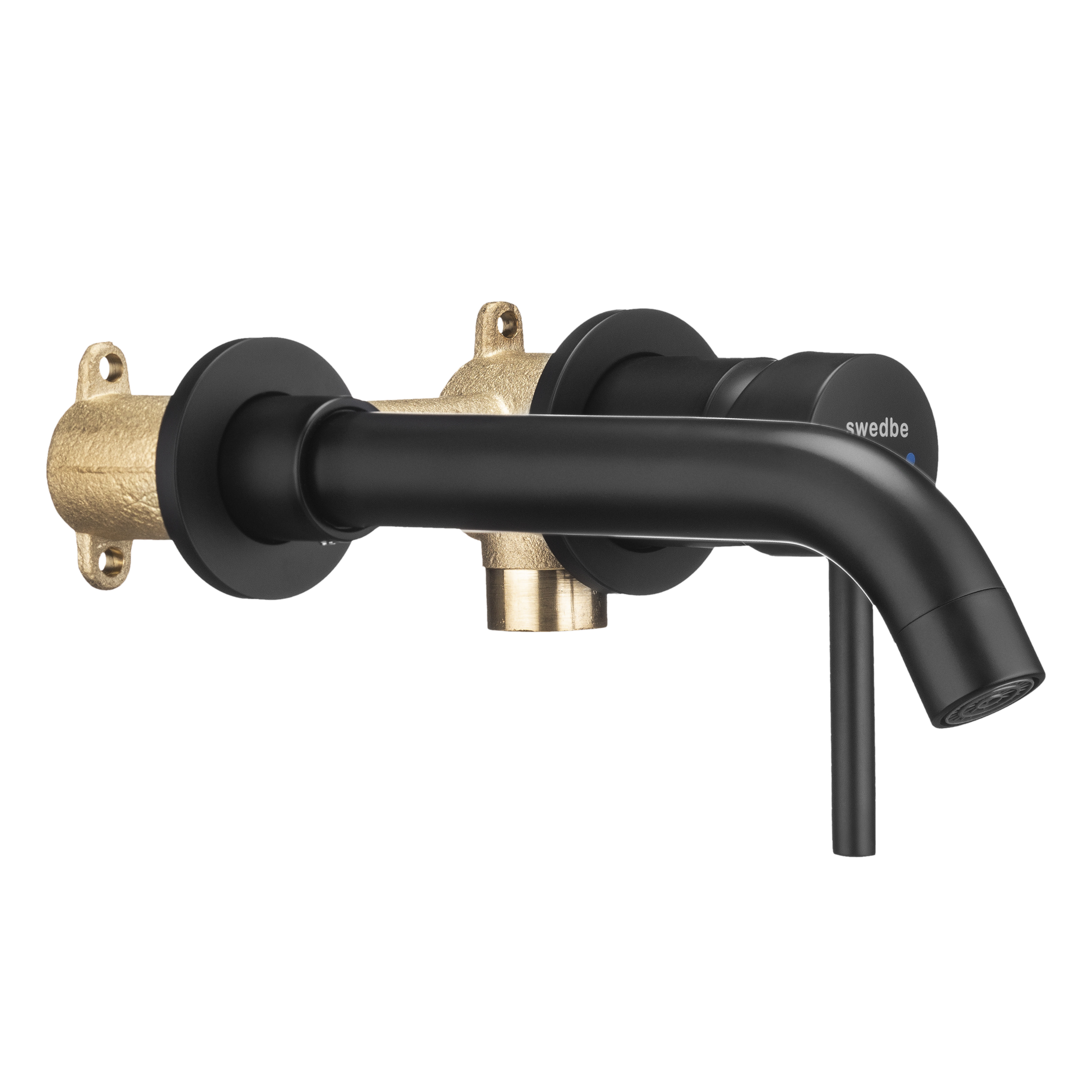 Swedbe Platta Cмеситель для раковины встраиваемый, цвет: черный 5502B