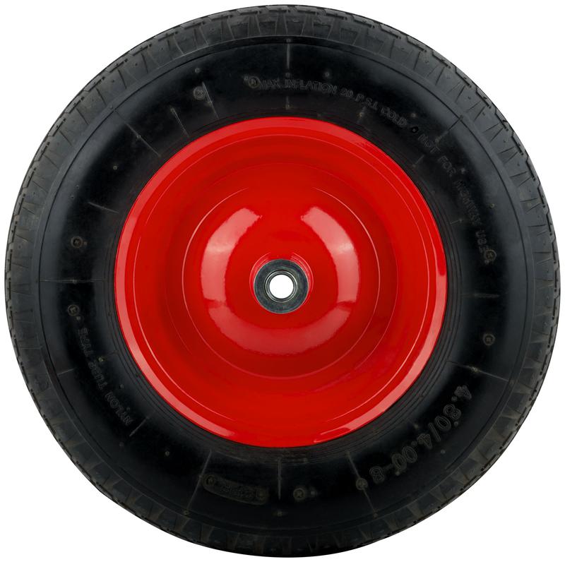 Колесо запасное 400х90х230мм для тачки 77556 (4.80дюйм/4.00дюйм-8дюйм) (посадка ширина 130мм диаметр 16мм ) FIT 77566