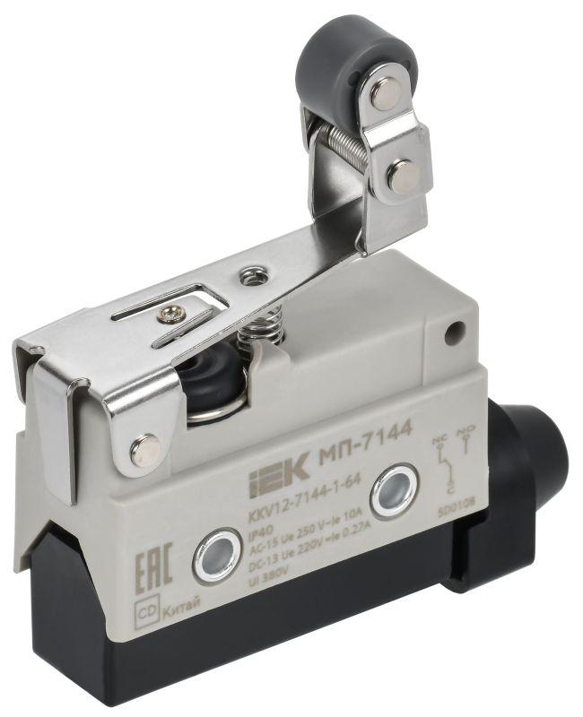 Микропереключатель концевой МП-7144 IP40 укороченный рычаг с регулир. роликом IEK KKV12-7144-1-64