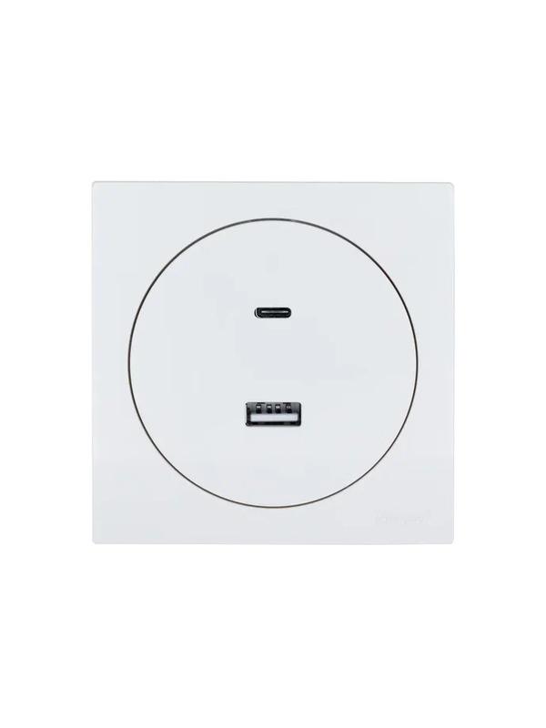 Розетка 1-м СП OSEN TC+ USB разъем бел. LEZARD 743-0288-192TC