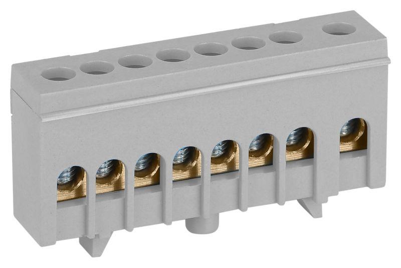 Шина L фаза в изолированном корпусе на DIN-рейку ШНИ-6х9-8-Д сер. NO-224-106 Эра Б0062890