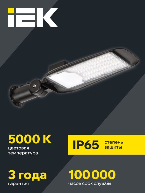 Светильник светодиодный ДКУ 1014-100Ш PRO 5000К IP65 уличный консольный IEK LT-DKU1-1014-100-50-K02