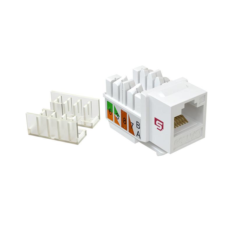 Вставка Keystone Jack RJ45 90град. кат.5E неэкранир. заделка тип 110 бел. SYSMATRIX KJ 5EU090.TLWH