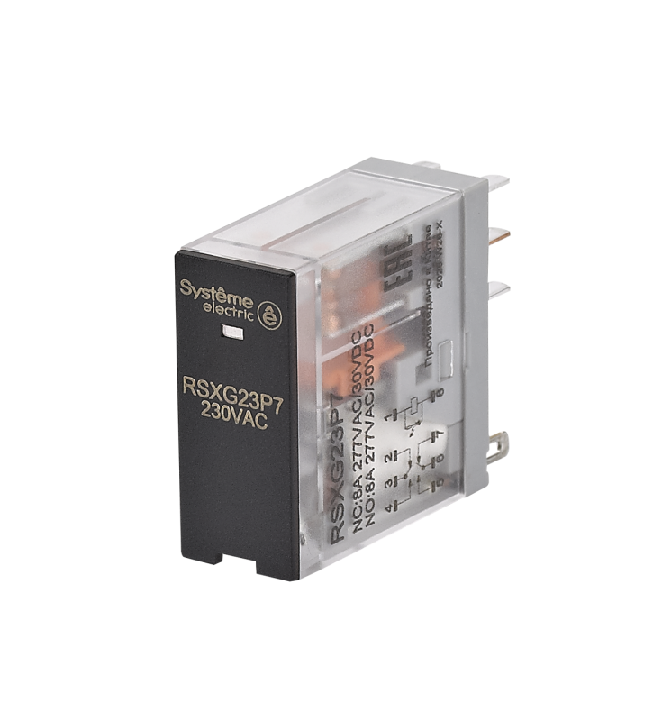 Реле 8А 2CO 230В AC LED SE RSXG23P7