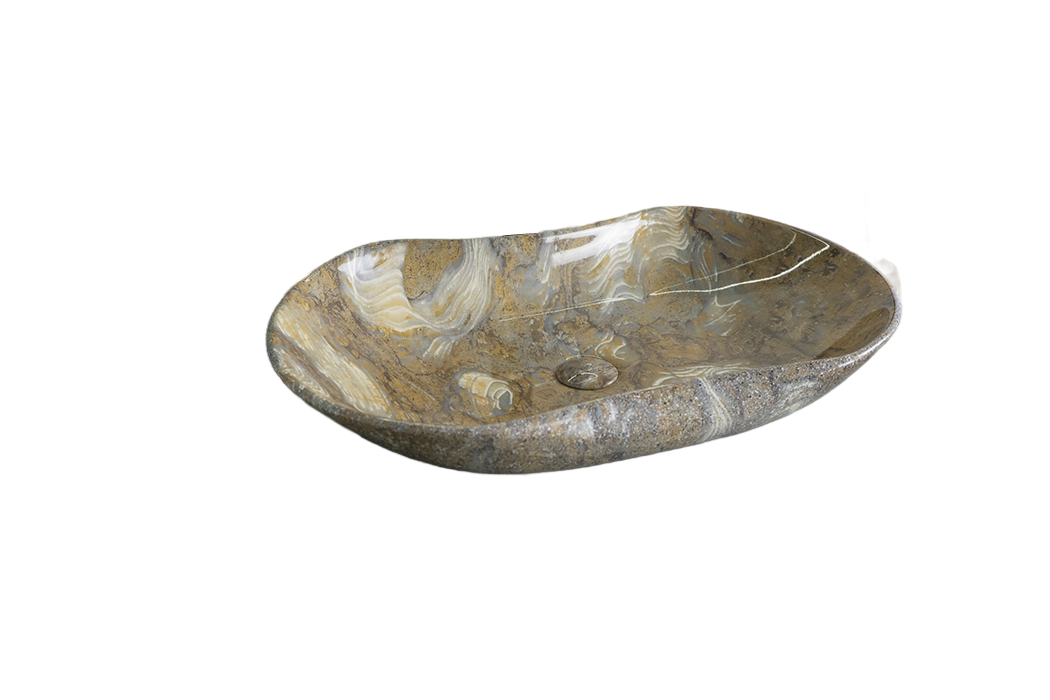 Раковина Gid Mnc503 54440 накладная под камень глянцевая 66.5x41x12