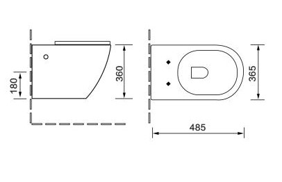 Унитаз подвесной, безободковый, черный матовый (сиденье микролифт) SL-5018MB