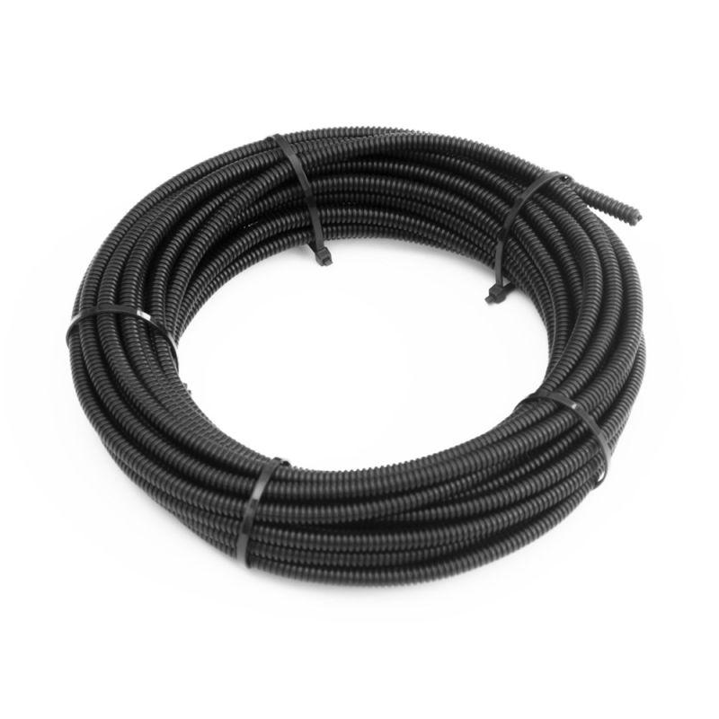 Труба гофрированная ПА dвн 5.0мм dнар 7.2мм безгалоген. (HF) разрезная черн. (уп.10м) Промрукав PR02.0296