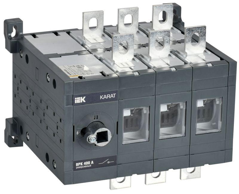 Выключатель-разъединитель ВРК 3п 400А реверс. без рукоятки KARAT IEK KA-VR20-3-0400