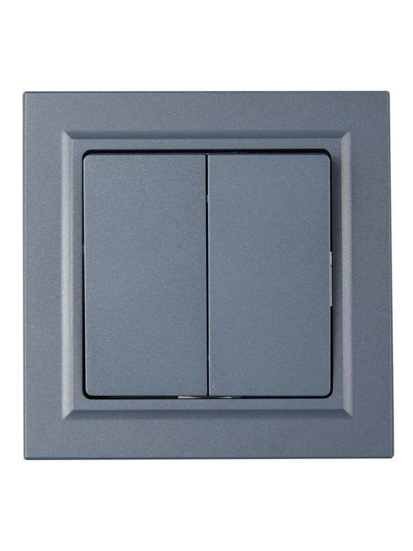 Выключатель 2-кл. СП BRITE ВСР10-2-0-БрМ 10А в сборе маренго IEK BR-V20-0-10-K35-F