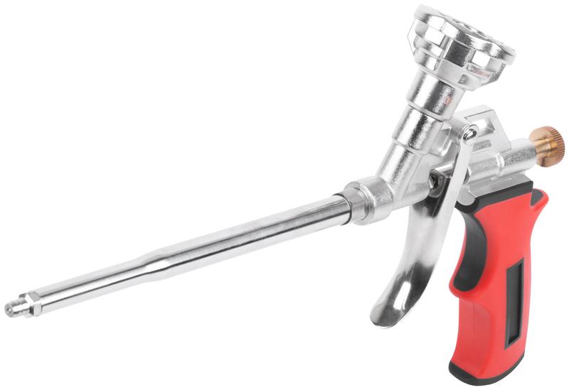 Пистолет для монтажной пены прорезиненная ручка поворотный верхний адаптор FIT 14274