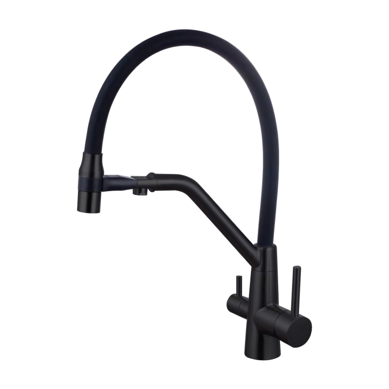 Смеситель для кухни с подключением к фильтру Fmark FS1162-H01, черный