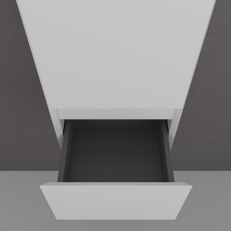 Пенал подвесной "Манхэттен" 36, ЭМАЛЬ 1 ящик PLUS белый матовый