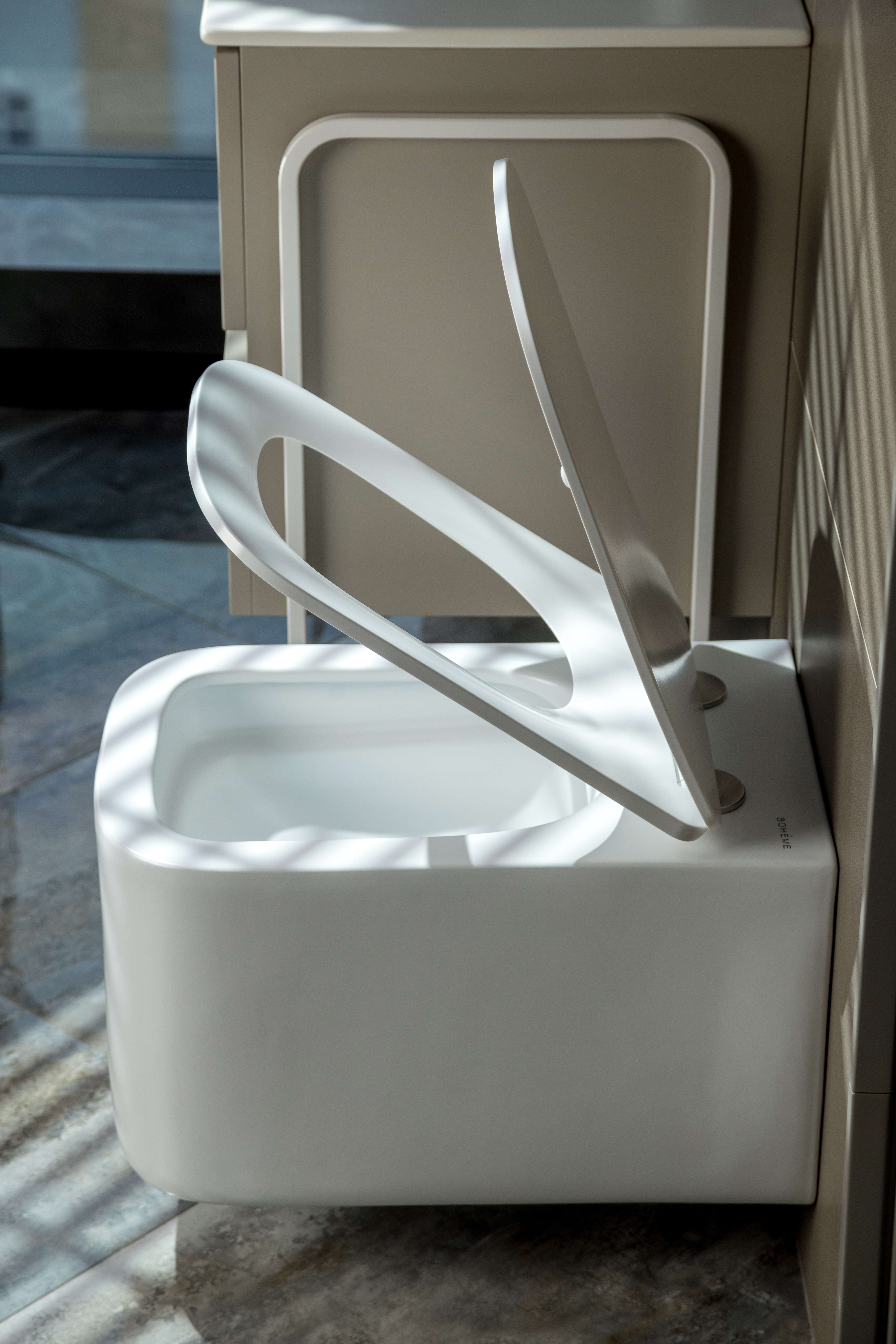 Унитаз подвесной с функцией биде, Mane Белый матовый с крышкой