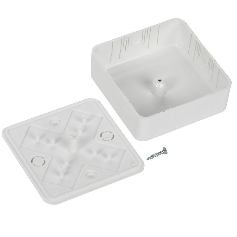 Коробка распаячная ОП КМ 75х75х28 бел. IEK UKO10-075-075-028-K01-E