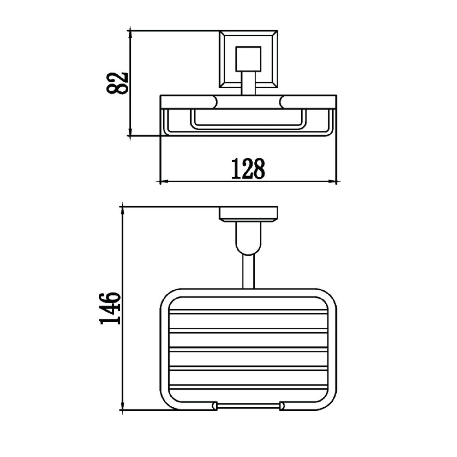 Мыльница Savol S-009532, хром