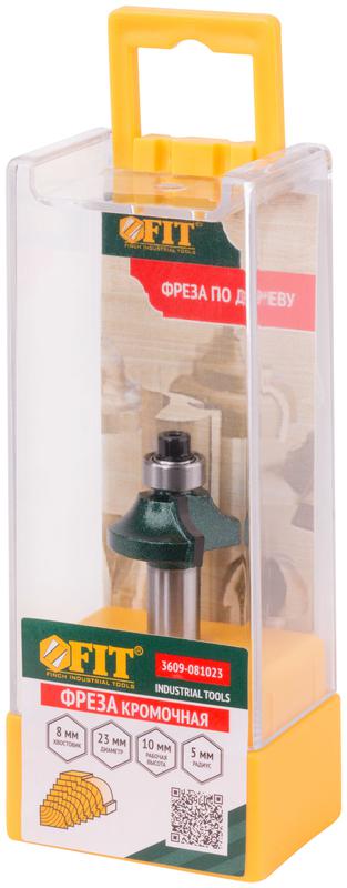 Фреза кромочная калевочная с нижним подшипником DхHхL=23х10х52мм FIT 3609-081023