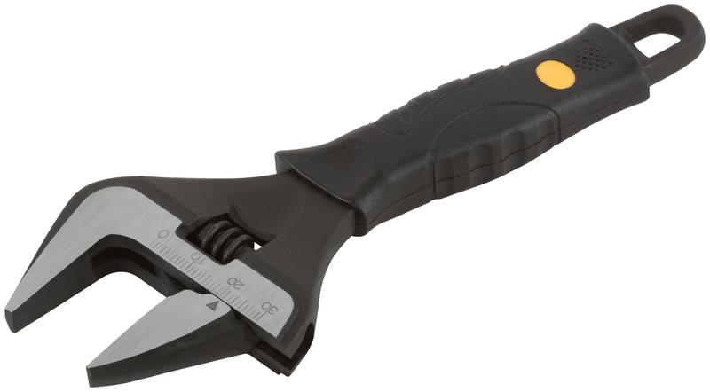 Ключ разводной "Контур" узкие губки шкала экстра увелич.захват ПВХ накладка на ручку 150мм (34мм) FIT 70171