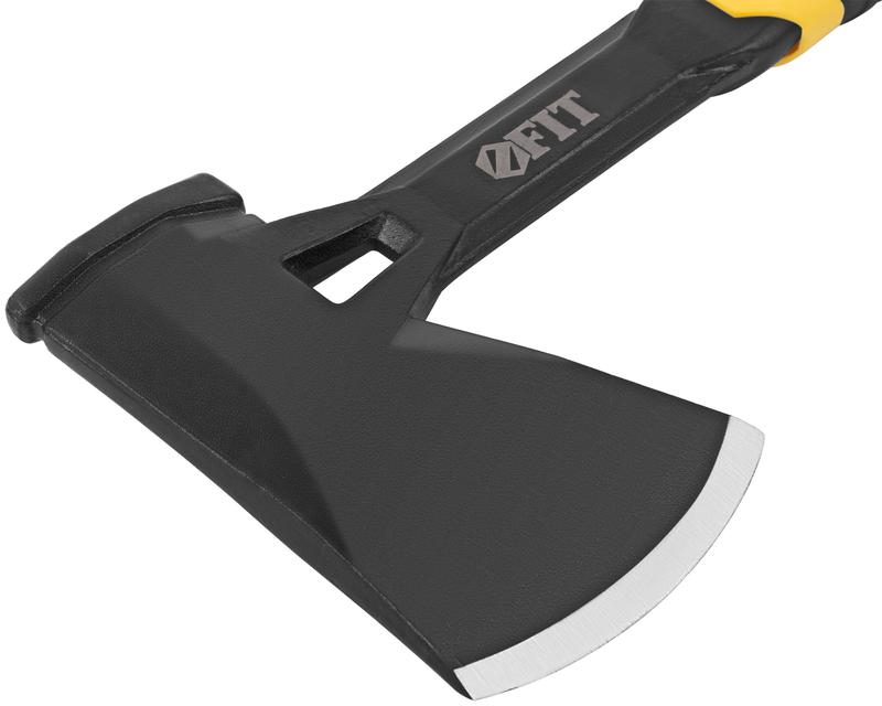 Топор туриста Профи 600г пластик. прорезиненная ручка; цельнометал. FIT 46270