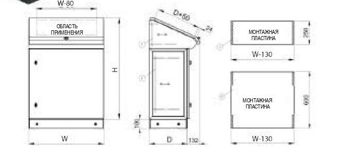 Корпус пульта управления системы для ПК 800х1075х400мм IP40 напольн. метал. сер. Cetinkaya Pano KMMD0804