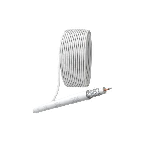 Кабель коаксиальный RG-6U 75 Ом CCS/(оплетка Al 48%) PVC бел. (уп.10м) Simple Эра Б0044598