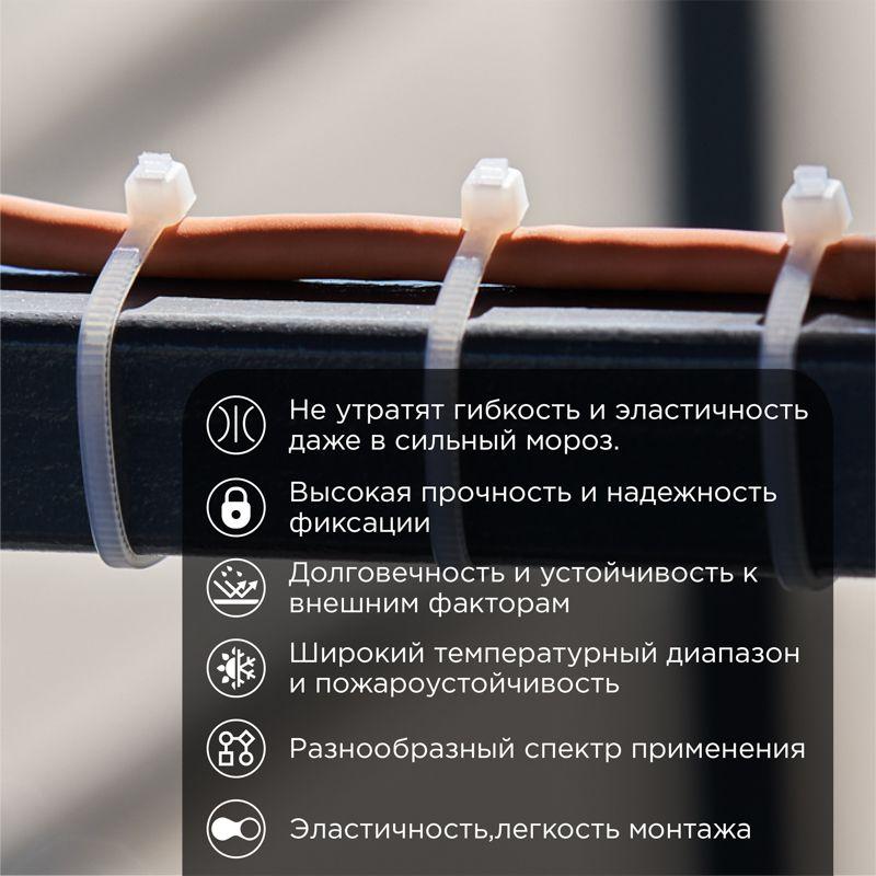 Хомут морозостойкий 150x2.5мм бел. (уп.100шт) Rexant 87-0150