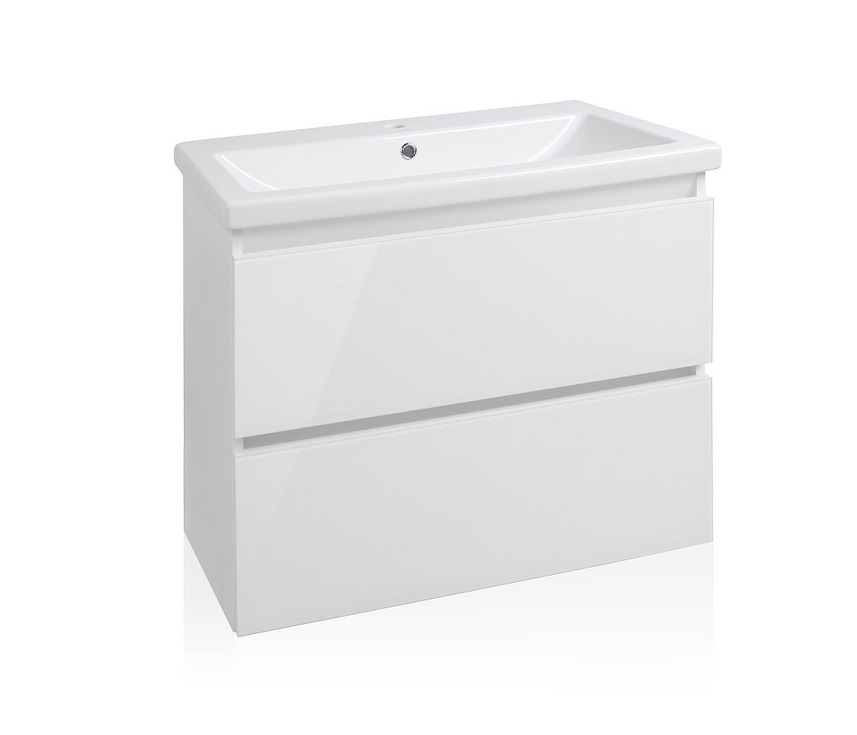 Тумба подвесная "Даймонд 70", Комо 70, Люкс белая, PLUS