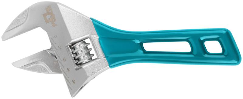 Ключ разводной с тонкими губками пластиковая накладка на ручку 200мм (45мм) MOS 70263М