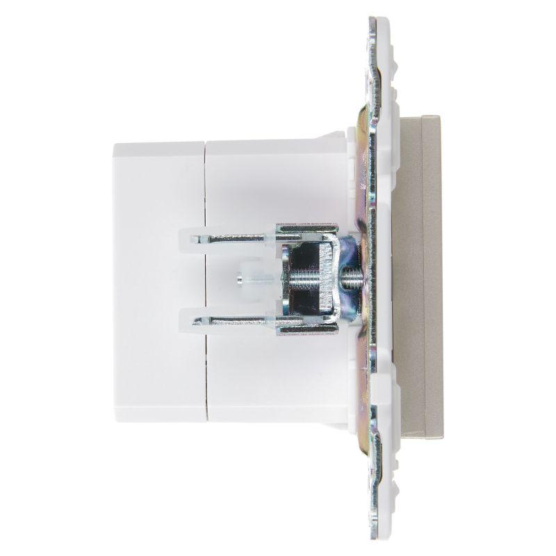 Розетка USB A+C 18Вт SKANDY SK-R13Sh шампань IEK SK-U22-018-K37