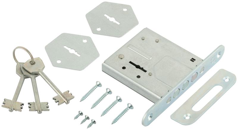 Замок врезной ЗВ8-4С три круглых ригеля 66970
