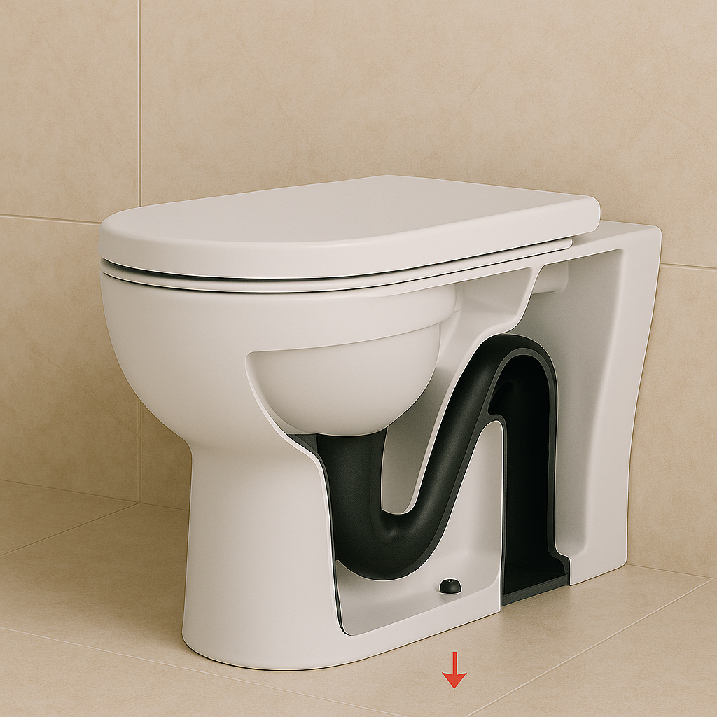 Унитазы с вертикальным выпуском