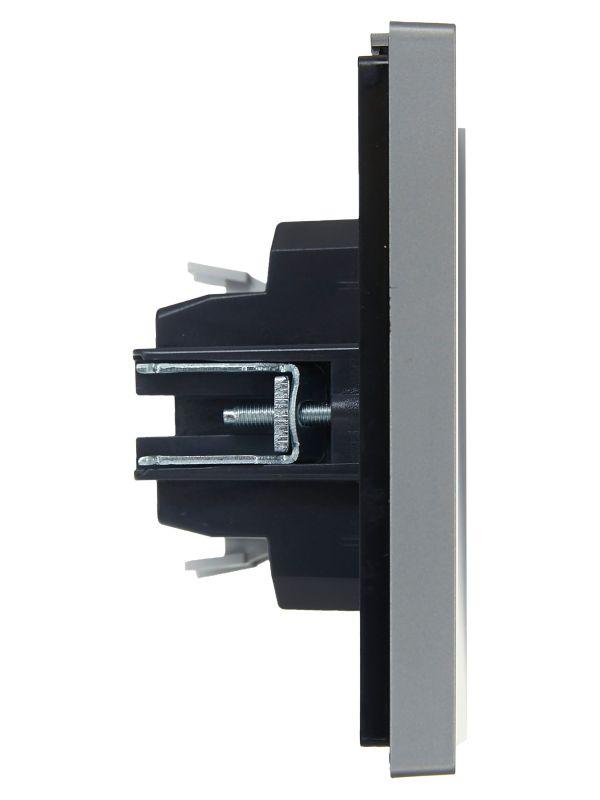 Выключатель проходной 1-кл. СП FORTE&PIANO 10А FP503 сталь IEK FP-V12-0-10-1-K46