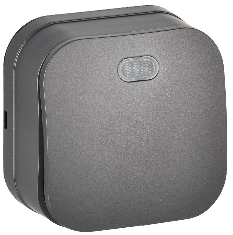 Выключатель 1-кл. ОП GLORY ВС20-1-1-ХСм 10А с индикацией сталь матов. IEK EVH11-K46M-10