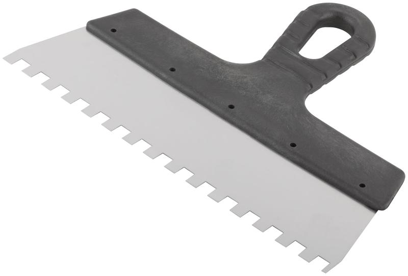 Шпатель фасадный зубчатый 250мм/зуб 8мм нерж. КУРС 06608