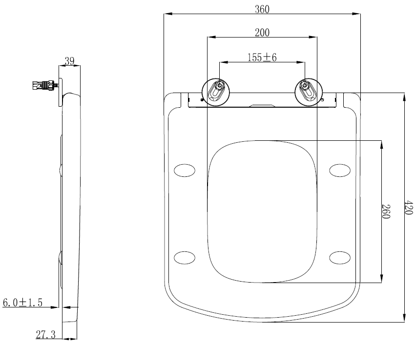 Крышка-сиденье для унитаза Allen Brau Liberty 4.33006.20 белый глянец