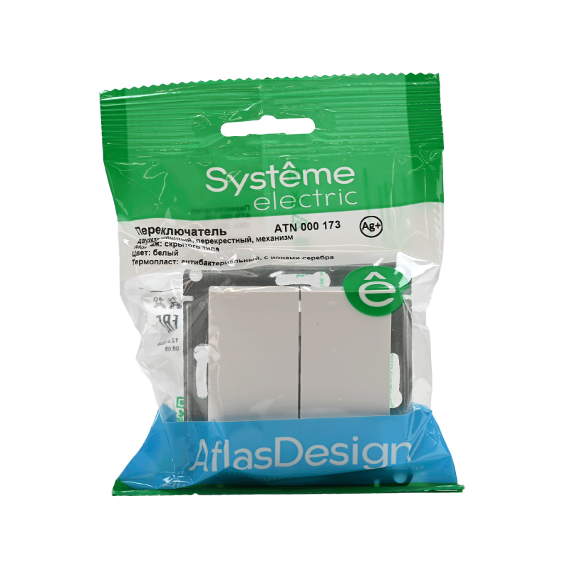 Переключатель перекрестный 2-кл. AtlasDesign 2хсх.7 10АХ механизм бел. SE ATN000173