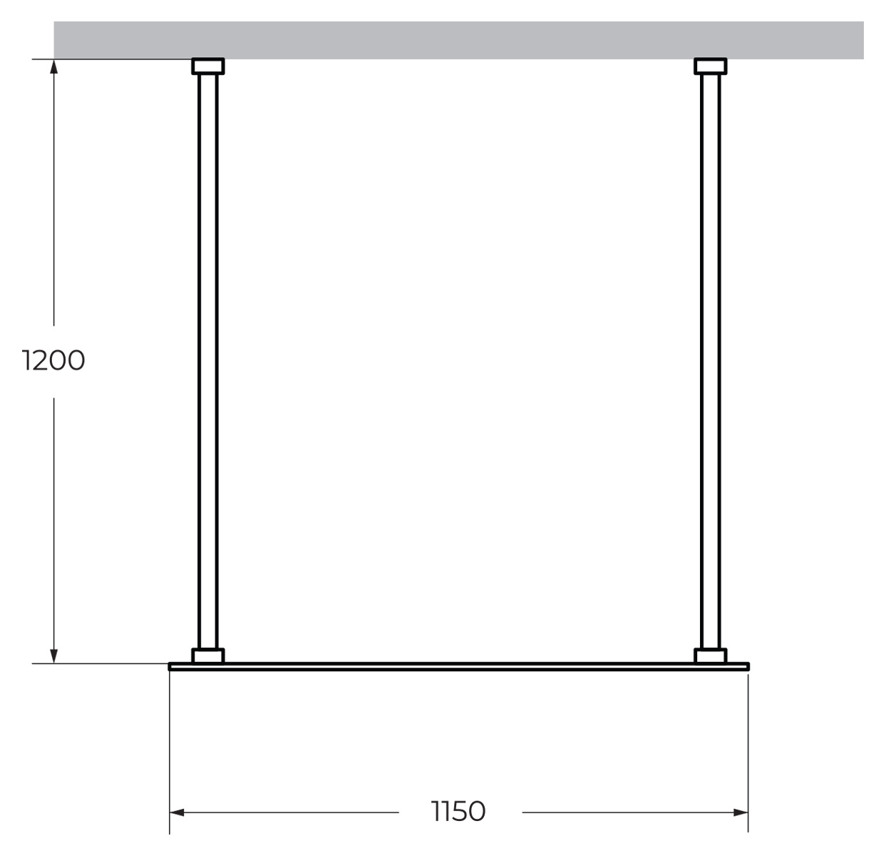 Душевая перегородка CEZARES LIBERTA-L-2-115-120-C-Cr