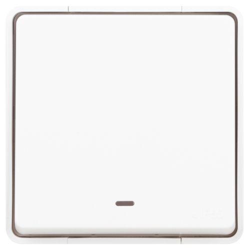 Переключатель Эксперт 11-1507-01 с подсветкой IP55 10АХ-250В ОУ бел. Эра Б0063255