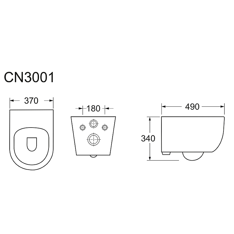 Унитаз подвесной Ceramica Nova Play CN3001 с микролифтом, безободковый