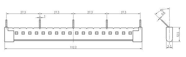 Шина соединительная для разъемов rm5(4)-22-4(3) 5 полюсов AVERES EKF rm-22-4-busbar