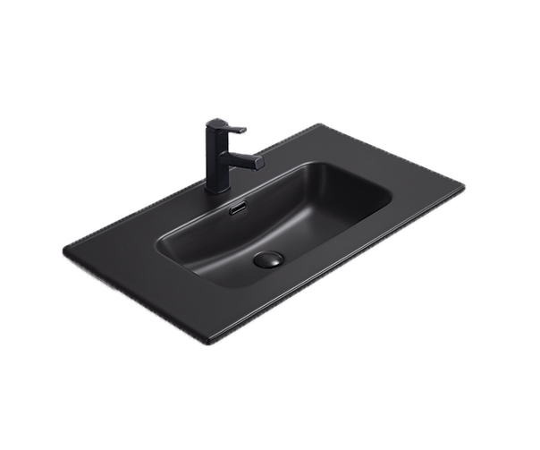 Раковина Gid Bm9080s 72209 встраиваемая сверху черная матовая 81x46.5x17